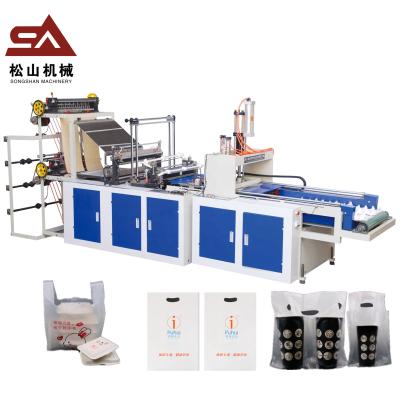 China High Quality Hotels Automatic Plastic Cold Cutting Shopping Bag Machine Four Lines for sale