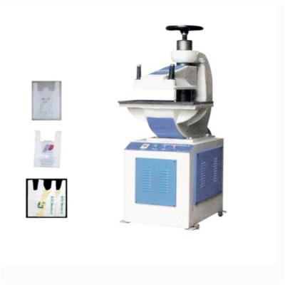 China HANDLE PUNCHING Hydraulic Manual Shopping Bag Plastic Handle T-shirt Punching Machine for sale