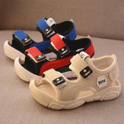 China New Fashion Trend KSA024 Shoes Baby Toe Anti-Kick Sandals Beach Shoes Girls Kids Shoes Girls Soft Bottom Sandals for sale