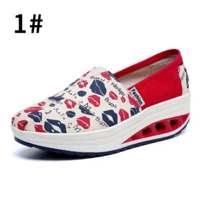 China XEY041 African Print Women Loafers Platform Anti-slippery Sneakers for sale