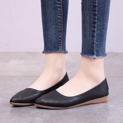 China High Quality Black HLS342 Anti-slippery Slip On Office Comfortable Women's Shoes for sale