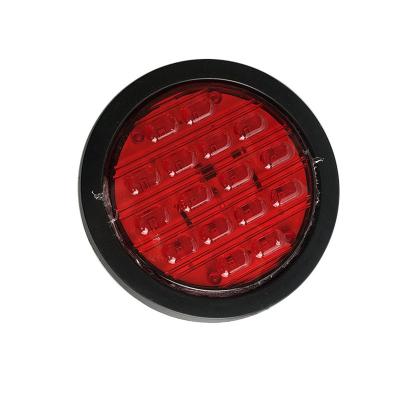 China High Quality ABS 12v 24v Round Led Stop Indicator Running Tail Safety Lamp Truck Rear Lamps For Trucks for sale