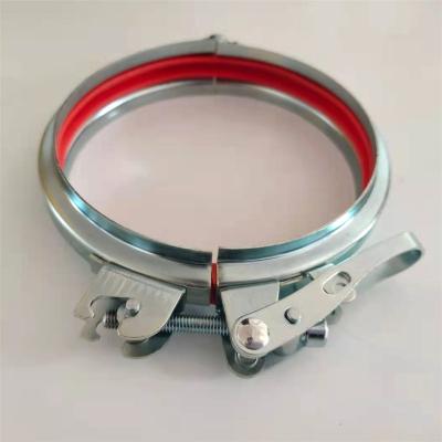 China High Quality Building Area Stainless Steel / Galvanized Quick Connecting Clamp For 1mm Industrial Pipeline for sale