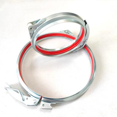 China High Quality Build Area Stainless Steel Carbon Steel Quick Release Pipe Clamp With Lock And Red Rubber for sale