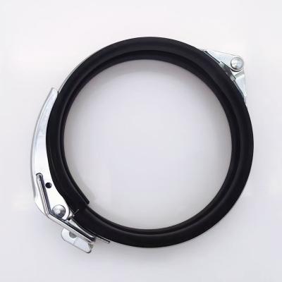 China High Quality Single Ring Heavy Duty Pipe Clamp Construction Area with Reinforced Rib Hose Clamp for sale