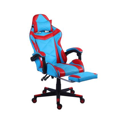 China Convertible Exclusive Sales Adjustable Wear Resistant Blue Computer Gaming Chair for sale