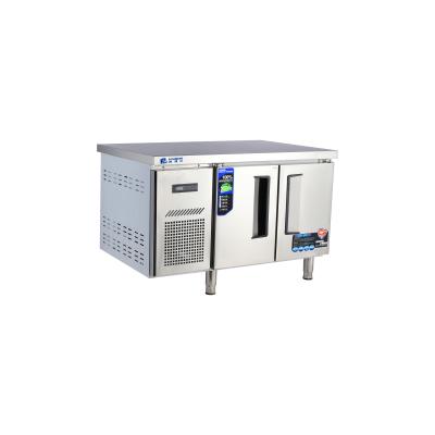 China Counter Chiller Stainless Steel 2-Door Undercounter Refrigerator with Cooling System for sale