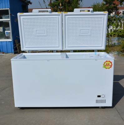 China 398L~1298L Horizontal Freezer Refrigerator Nice 2-Door White Ice Cream Freezer for sale