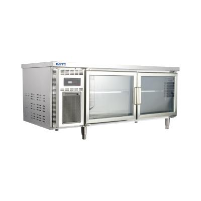 China Commercial Hotel Restaurant Kitchen Cooling Undercounter Freezer Fridge with Glass Door for sale