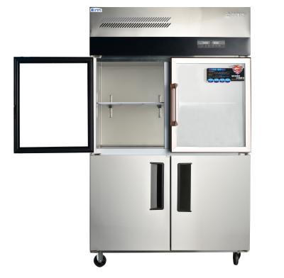 China Commercial Vertical Stand Refrigerator Freezer -6 -15C Stainless Steel Kitchen Fridge for sale