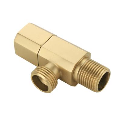 China Multi-colors modern design water diverter valve brass water connection fittings pour for bathroom for sale