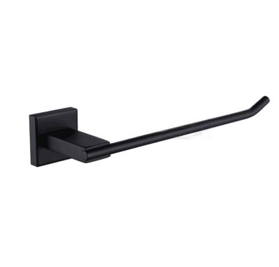 China Modern Design Wall Mount Black Finish Towel Ring Towel Hanger Bathroom Accessories For Bathroom for sale