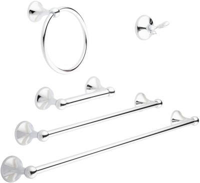 China Sustainable Basics Bathroom Hardware Accessories Set - 5-Piece, Polished Chrome Towel Bar Set for sale