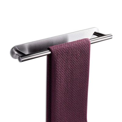 China Modern SUS304 Stainless Steel Bathroom Towel Rack Adhesive Towel Rack For Bathroom Kitchen for sale