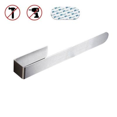 China Fashion Bathroom 304 Stainless Steel Towel Rack Without Drilling Self Adhesive Towel Ring Waterproof Towel Rail for sale