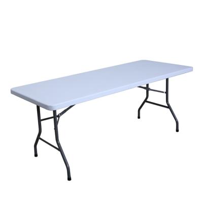 China Modern Legs Folded 6ft 183cm Rectangle Portable Plastic Folding Table For Outdoor Picnic for sale