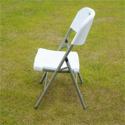 China Popular Cheap Durable Lightweight White Garden Folding Chair Plastic Beach Chair Garden Chair (Blow Molding, HDPE, Outdoor, Banquet, Camping) for sale