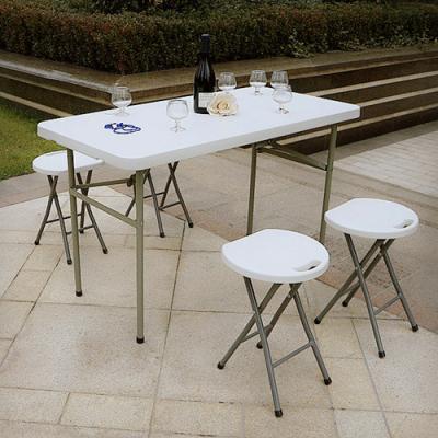 China Indoor And Outdoor Table Cheap White Rectangle Plastic 4-Foot Small Folding Table for sale