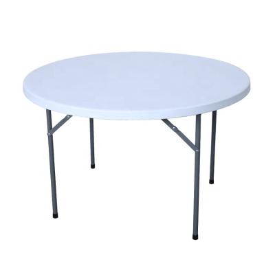 China Traditional Outdoor 4FT Indoor White Plastic Banquet Around Foldable Table for sale