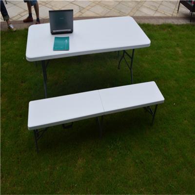 China Table 6FT Outdoor Plastic Garden Fold In Half Bench Camping / Picnic / Dining Foldable Bench for sale