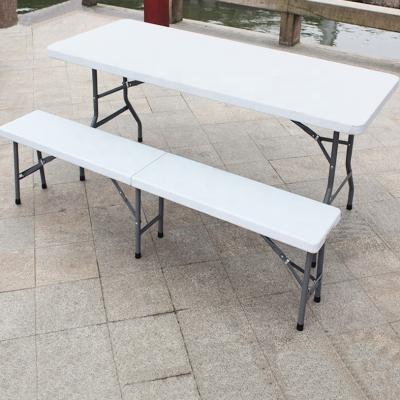 China Outdoor Plastic Folding Table 72 Inch 183cm Bench , Cheap Plastic Folding Bench Table for sale