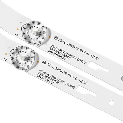 China Factory price of LANDSCAPE JS-D-JP3220-061EC, 32L56 32L3 32S1A MS-L2082 V2 TV backlight strip, 1set 2pcs for sale