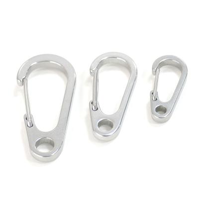 China Rust Resistant Heavy Duty Stainless Steel Metal Dog Buckle Metal Rally Key Chain for sale