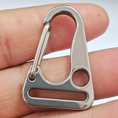 China Stainless Steel Mountaineering Bag Hardware Metal Buckle Heavy Duty Tension Spring Single Buckle Outdoor Rustproof Main Chain Single Buckle for sale