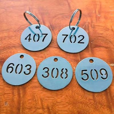 China China Customized Stainless Steel Number Label License Plate Student Water Cup Classification Hollow Numbering List for sale