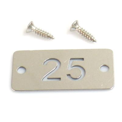 China Stainless Steel Number Hole Metal Number Cavity Marker Number Customization Seat Double for sale