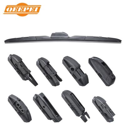 China 100% Natural Rubber Qeepei F37 Car accessories multi adapt hybrid wiper blades cars with 9 adapters for sale