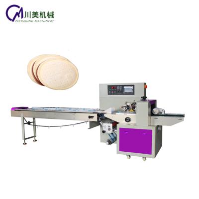 China LCD display manufacturing low cost horizontal high speed chapati tortilla packing machine for sale