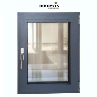 China Wholesale Custom China Gray Casement Tilt Magnetic Screen And Tower Thermal Break Aluminum Window With Mosquito Net for sale