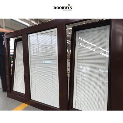 China Double Screen Thermal Break Curtain Window Low E Color Magnetic Black Glass Double Aluminum Frame for sale