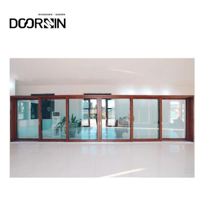 China Heat Insulation Patio Lift And Slide Lowe Glass Doors And Windows Prices Exterior Wood Sliding Doors for sale