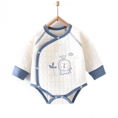 China Cute Design 100%cotton Breathable Comfortable Pure Cotton Newborn Baby Rompers for sale