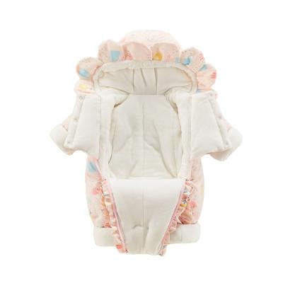 China Cozy Baby Clothes Baby Thicken Overalls Fall And Winter Newborn Infant Girl Embroidery And Printed Rompers Baby Clothes for sale