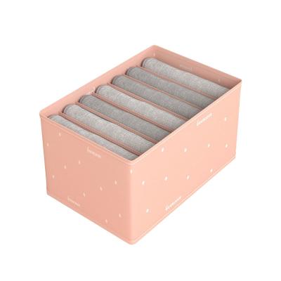 China RTS Drawer Dividers Workable Washable Organizers For Pants Jeans Organizer For Cabinet Folding Storage Box for sale