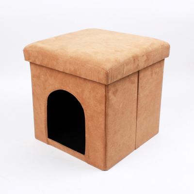 China Foldable Home Furniture Luxury Toys Pets Bed Folding Pet Room Ottoman Storage for sale