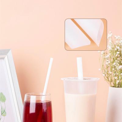 China 19cm 23cm Long Custom 100% Biodegradable Bubble Tea Straw for sale