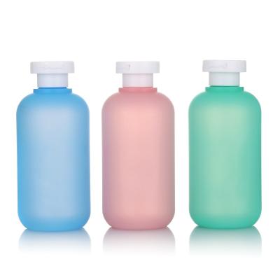 China Blue Lotion Bottles Shampoo Bottle Dimensions Skin Care Set Packaging for sale