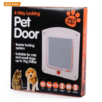 China Sustainable Factory Hot Pet Door , Dog And Cat Door /4 Ways Pet Door /cat Flap for sale