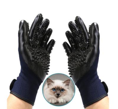 China Sustainable Pet Grooming Gloves - Left & Right - Five Finger Raised Design for Dog & Cat for sale