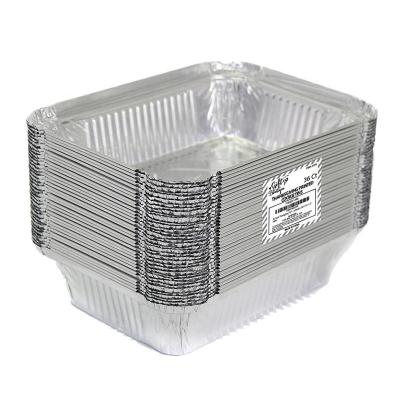 China 8.6 X 6.6 Inches Deep Pan Disposable Takeaway Reusable Aluminium Foil Container Tray for sale