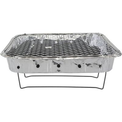 China Einweg-Outdoor-Picknick-Grillwerkzeuge Folie Grillschacht Aluminium-Drahtnetz Aluminiumhalter zu verkaufen