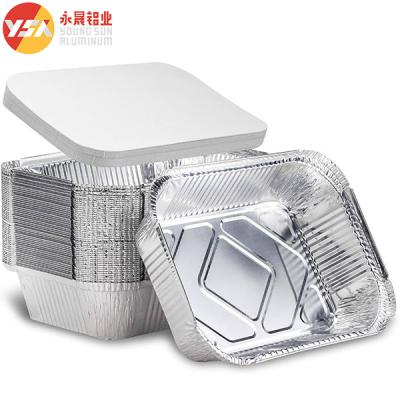 China 190 ml Dispositivos de aluminio para la cocina cubiertas de bandeja de aluminio de papel de vidrio desechables en venta