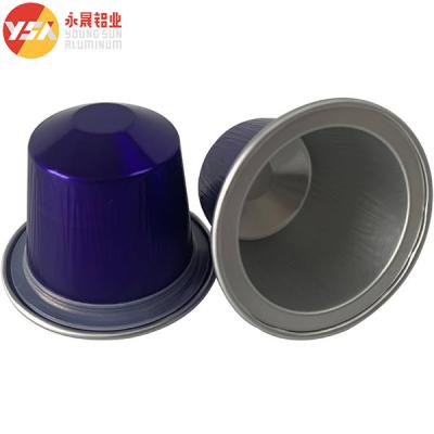 China 37mm Empty Disposable Aluminum Coffee Capsule With Foil Lids en venta