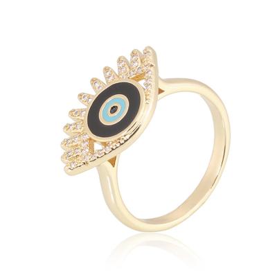 China TRENDY Customized Fashion Rings Jewelry Women Gold Rings Eye Ring for sale