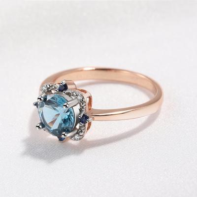 China Custom Gemstone Diamond Ring Jewelry Engagement Wedding Rings Solid Gold 10K Jewelry 2022 Luxury TRENDY fashion for valentines for sale