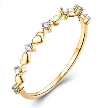 China Trendy classic fashion styles jewelry 2021 new 18K gold Diamond Ring Jewelry Engagement Wedding Rings platinum plated gold women rings for sale